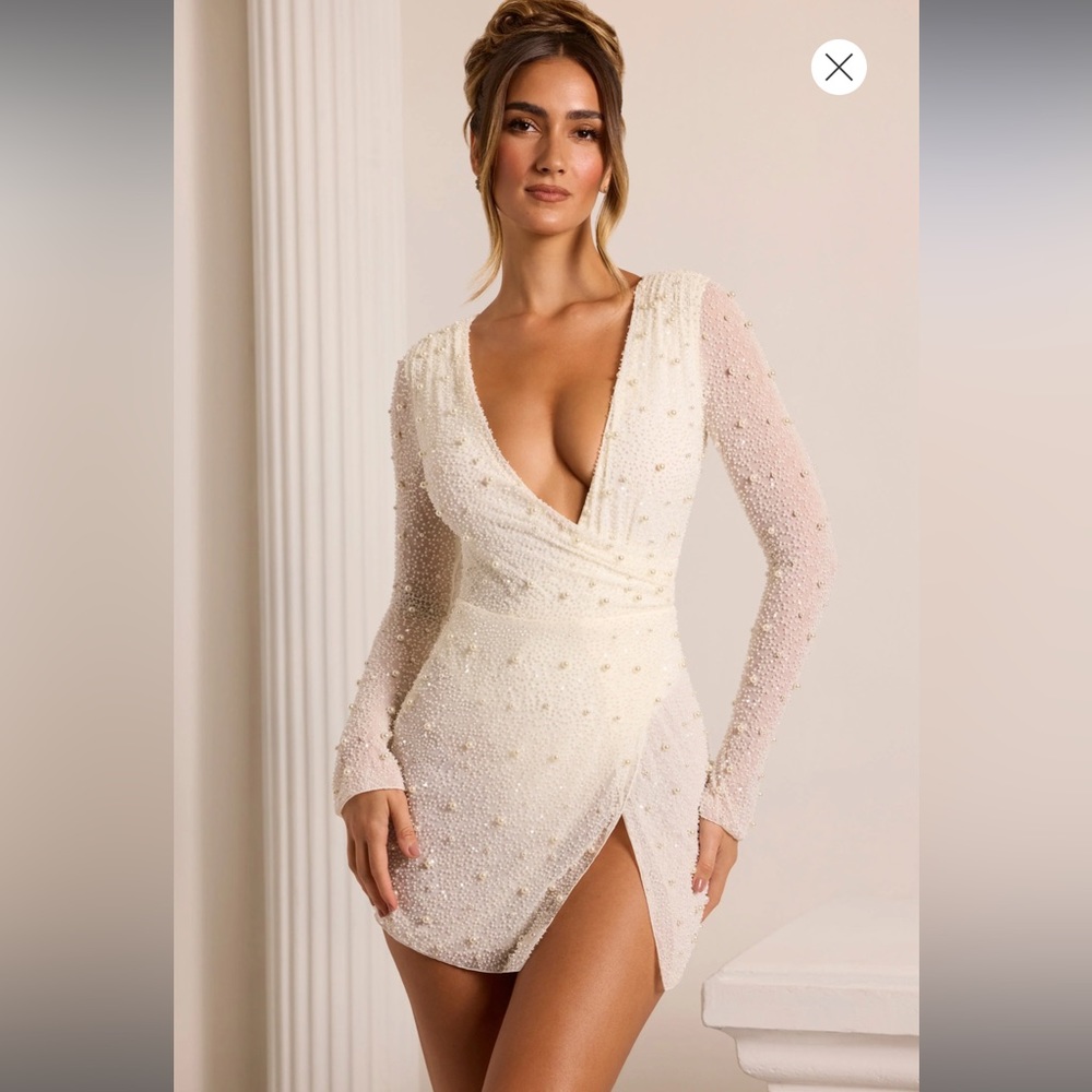 SOLD OUT Oh Polly Pearl Beaded Dress